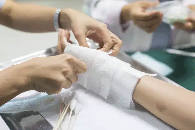 Hand fasciotomy surgery